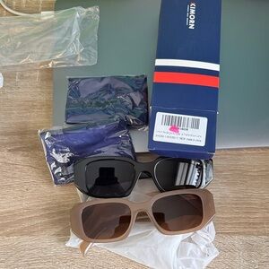 Kimorn Women's Black and Brown Sunglasses